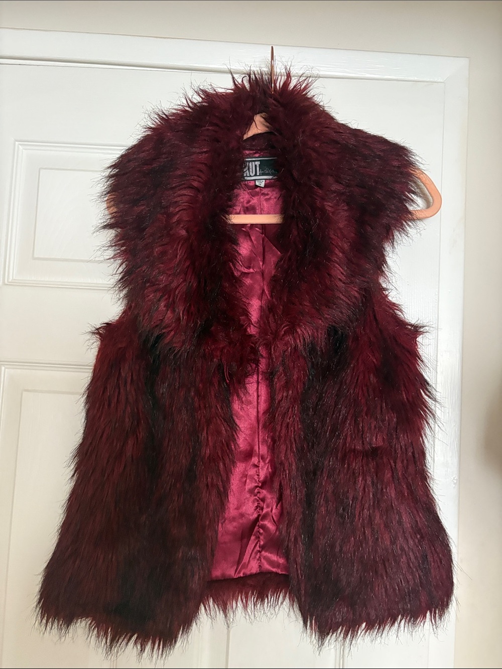 Kut from the Kloth Burgundy Faux Fur Vest
